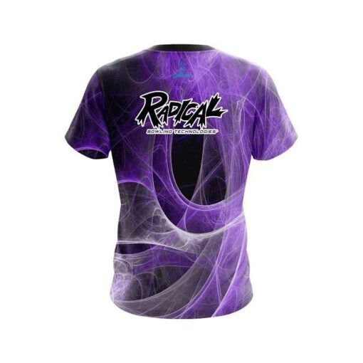 Radical Energy Swirls Purple CoolWick Bowling Jersey - Image 2