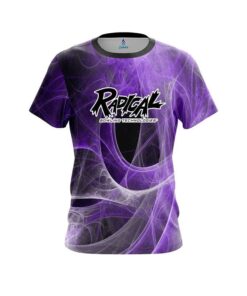 Radical Energy Swirls Purple CoolWick Bowling Jersey