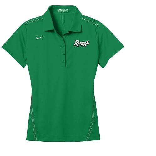 Radical Lucky Green Nike Ladies Coolwick Dri-Fit Sport Swoosh Pique Polo