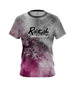 Radical Pink And Grey Canvas CoolWick Bowling Jersey