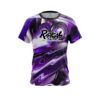 Radical Purple Futuristic Plasma Waves CoolWick Bowling Jersey