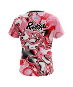Alternative view of Radical Red And White Liquid Canvas CoolWick Bowling Jersey