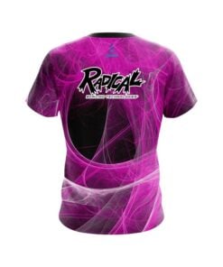 Alternative view of Radical Energy Swirls Pink CoolWick Bowling Jersey