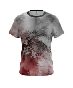 Plain Red And Grey Canvas CoolWick Bowling Jersey