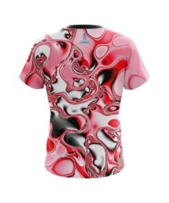 Alternative view of Plain Red And White Liquid Canvas CoolWick Bowling Jersey
