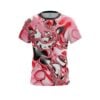 Plain Red And White Liquid Canvas CoolWick Bowling Jersey