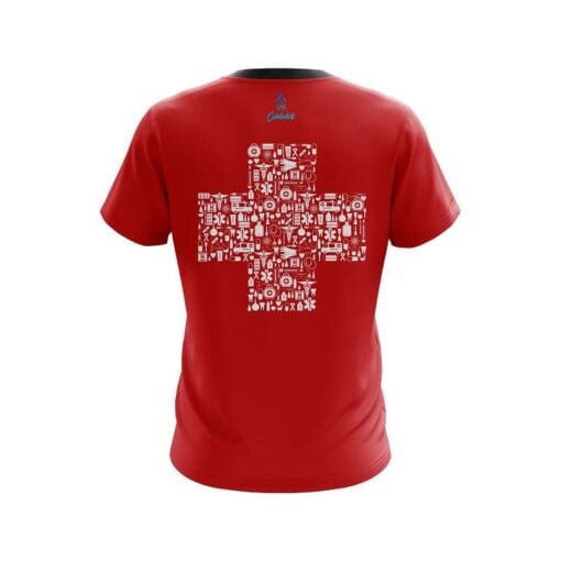 Plain Rescue Red Cross CoolWick Bowling Jersey - Image 2