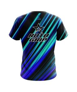 Alternative view of Roto Grip Blue And Green Digital Stripe CoolWick Bowling Jersey