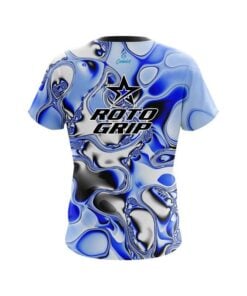 Alternative view of Roto Grip Blue And White Liquid Canvas CoolWick Bowling Jersey
