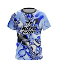 Roto Grip Blue And White Liquid Canvas CoolWick Bowling Jersey