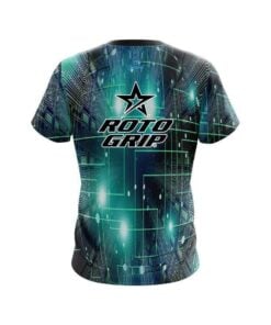 Alternative view of Roto Grip Motherboard Aqua CoolWick Bowling Jersey