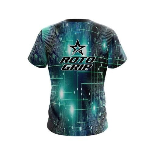 Roto Grip Motherboard Aqua CoolWick Bowling Jersey - Image 2