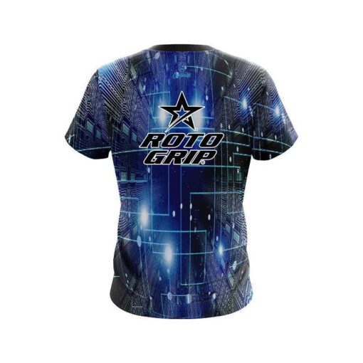 Roto Grip Motherboard Blue CoolWick Bowling Jersey - Image 2
