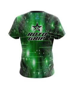 Alternative view of Roto Grip Motherboard Lime CoolWick Bowling Jersey