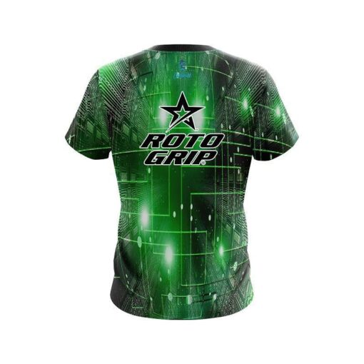 Roto Grip Motherboard Lime CoolWick Bowling Jersey - Image 2
