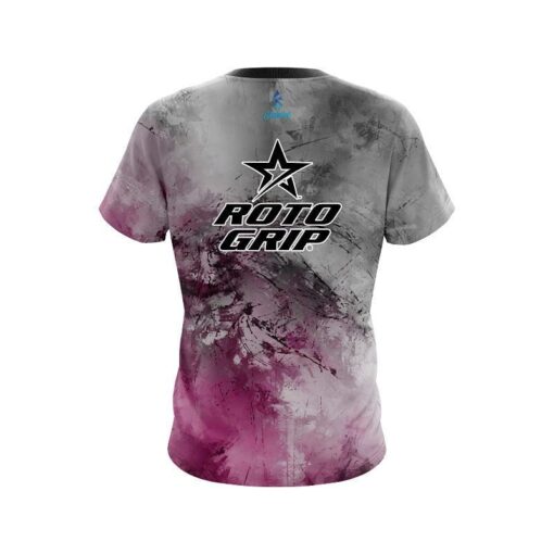 Roto Grip Pink And Grey Canvas CoolWick Bowling Jersey - Image 2
