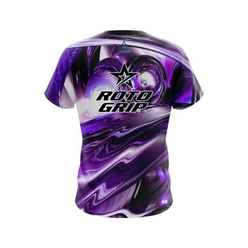 Roto Grip Purple Futuristic Plasma Waves CoolWick Bowling Jersey - Image 2