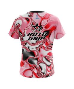 Alternative view of Roto Grip Red And White Liquid Canvas CoolWick Bowling Jersey