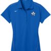 Roto Sapphire Blue Nike Ladies Coolwick Dri-Fit Sport Swoosh Pique Polo