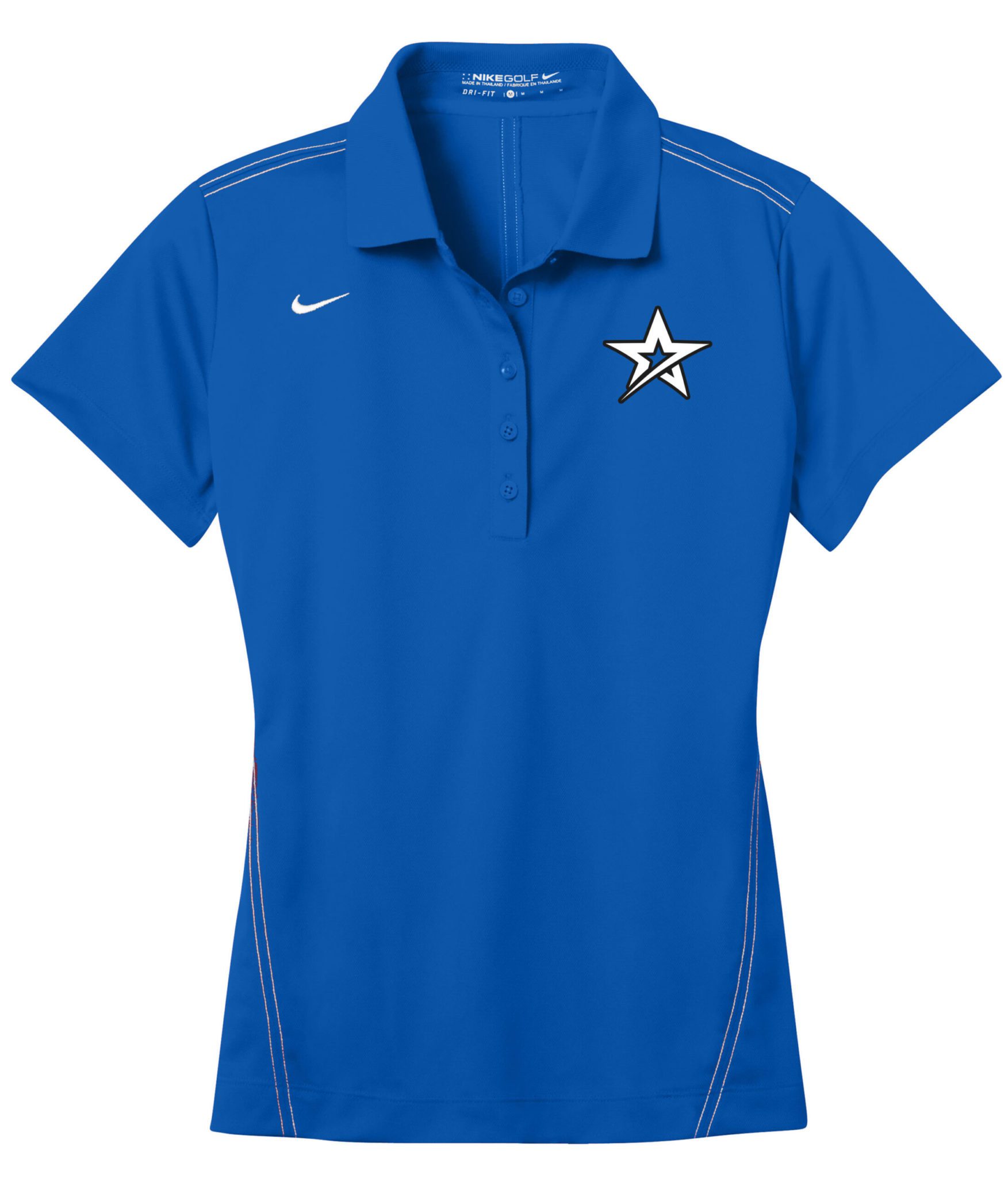 Roto Sapphire Blue Nike Ladies Coolwick Dri-Fit Sport Swoosh Pique Polo