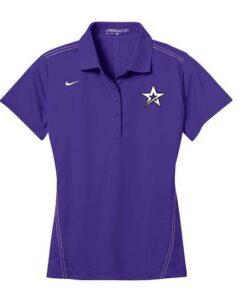 Roto Purple Nike Ladies Coolwick Dri-Fit Sport Swoosh Pique Polo
