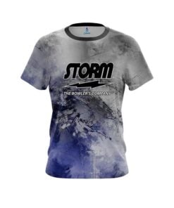 Storm Blue And Grey Canvas CoolWick Bowling Jersey