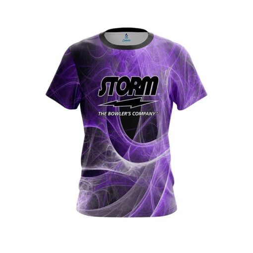 Storm Energy Swirls Purple CoolWick Bowling Jersey