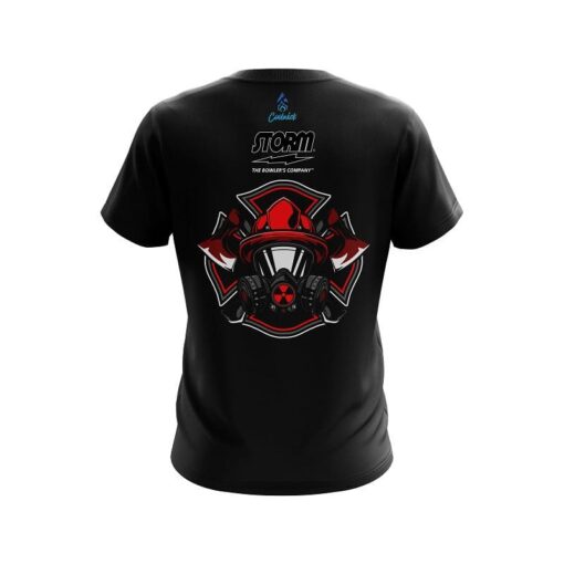 Storm Firefighter Gas Mask CoolWick Bowling Jersey - Image 2