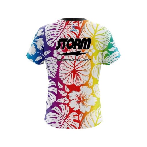Storm Hawaiian Tropical Leafs CoolWick Bowling Jersey - Image 2