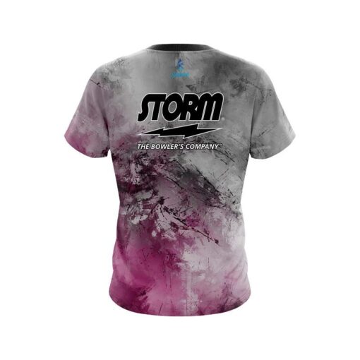 Storm Pink And Grey Canvas CoolWick Bowling Jersey - Image 2