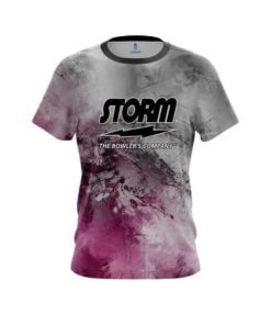 Storm Pink And Grey Canvas CoolWick Bowling Jersey