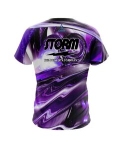 Alternative view of Storm Purple Futuristic Plasma Waves CoolWick Bowling Jersey