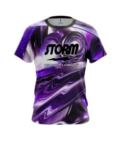 Storm Purple Futuristic Plasma Waves CoolWick Bowling Jersey