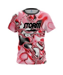 Storm Red And White Liquid Canvas CoolWick Bowling Jersey