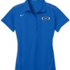 Storm Sapphire Blue Nike Ladies Coolwick Dri-Fit Sport Swoosh Pique Polo