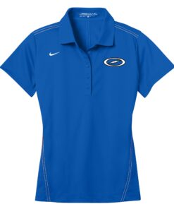 Storm Sapphire Blue Nike Ladies Coolwick Dri-Fit Sport Swoosh Pique Polo