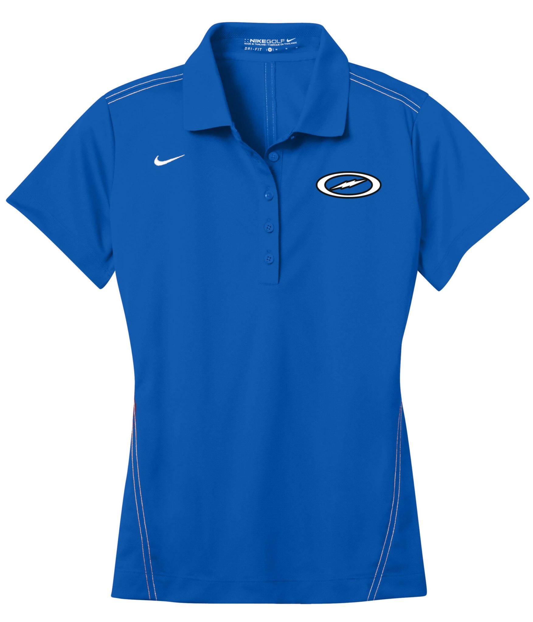 Storm Sapphire Blue Nike Ladies Coolwick Dri-Fit Sport Swoosh Pique Polo