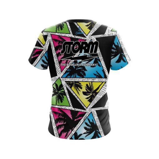Storm Summer Palms CoolWick Bowling Jersey - Image 2