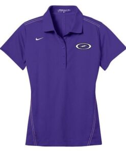 Storm Purple Nike Ladies Coolwick Dri-Fit Sport Swoosh Pique Polo
