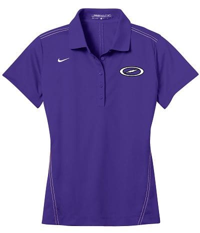 Storm Purple Nike Ladies Coolwick Dri-Fit Sport Swoosh Pique Polo