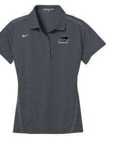 Storm Flint Grey Nike Ladies Coolwick Dri-Fit Sport Swoosh Pique Polo
