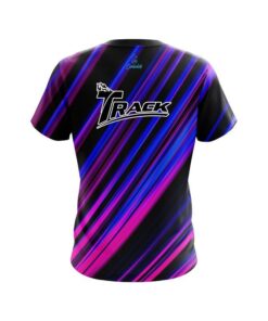 Alternative view of Track Blue And Pink Digital Stripe CoolWick Bowling Jersey