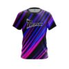 Track Blue And Pink Digital Stripe CoolWick Bowling Jersey