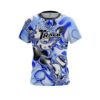 Track Blue And White Liquid Canvas CoolWick Bowling Jersey