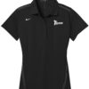 Track Flat Black Nike Ladies Coolwick Dri-Fit Sport Swoosh Pique Polo