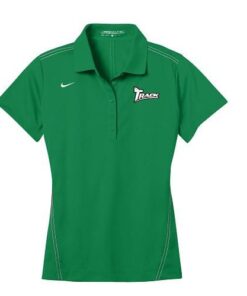 Track Lucky Green Nike Ladies Coolwick Dri-Fit Sport Swoosh Pique Polo