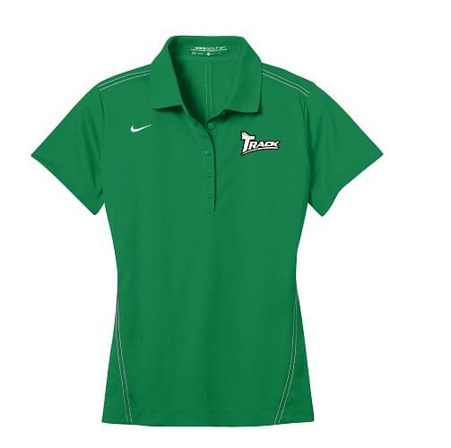 Track Lucky Green Nike Ladies Coolwick Dri-Fit Sport Swoosh Pique Polo