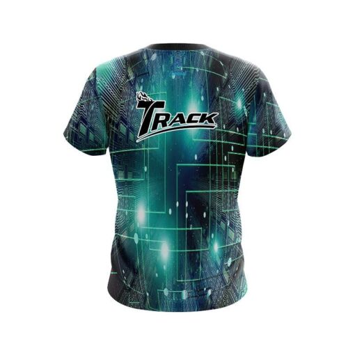 Track Motherboard Aqua CoolWick Bowling Jersey - Image 2