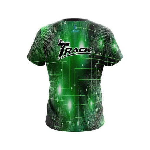 Track Motherboard Lime CoolWick Bowling Jersey - Image 2