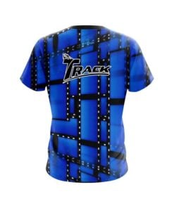 Alternative view of Track Movie Reel Blue CoolWick Bowling Jersey